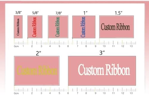 Personalized Ribbon,Custom Satin Ribbon with Name Customized Logo Printed Decoration Ribbon Personalized Wedding Gift Wrapping for Baptism Funeral Crafts Flower Bouquet Ribbon 100yard (39mm) - Image 6