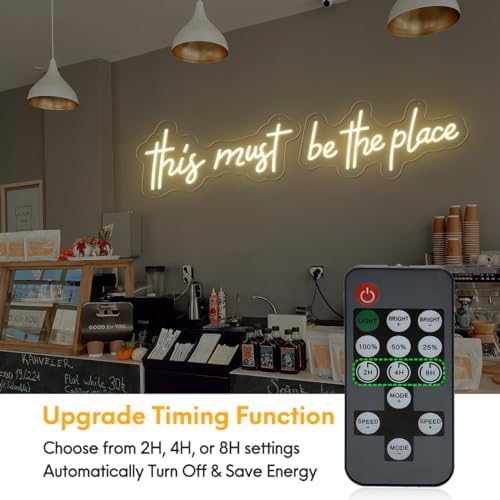 32×8 Inch Large This Must Be The Place Neon Signs - Image 3