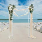 Wedding Backdrop Arch, White Wedding Arches for Birthday Party Baby Shower Graduation Floral Balloon Decor - Image 2