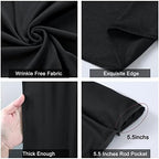 30x10ft Black Backdrop Curtain for Wedding Parties Wrinkle Free Fabric Black Drapes Backdrop Decoration for Baby Shower Birthday Photography Decoration 6 Panels, 5ft x 10ft - Image 4