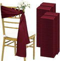 fani 120 PCS Satin Chair Sashes, 7x78 Inch, Burgundy by fani