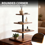 4 Tier Cupcake Stand for 50 Cupcakes,360°Wooden Cake Dessert Tower Holder - Image 6