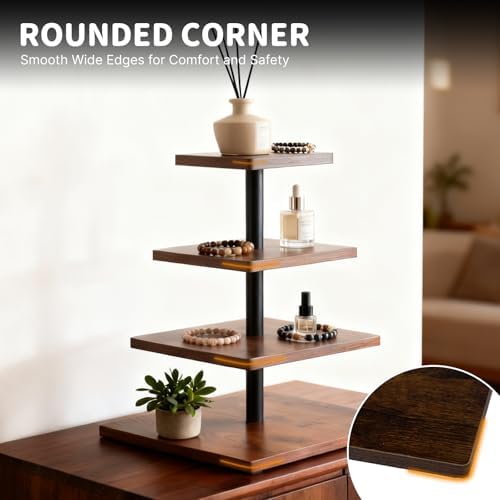 4 Tier Cupcake Stand for 50 Cupcakes,360°Wooden Cake Dessert Tower Holder - Image 6