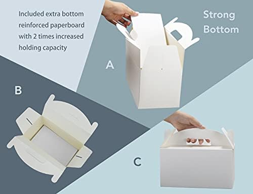 HUAPRINT Treat Gift Boxes, 30 Pack, White, 9.45x5x5 IN - Image 3