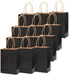 qiqee 600-Packs Black Paper Gift Bags with Handles Bulk 4.5"x2.5"x6" Mini Size Paper Bags Multiple Uses - Image 3