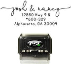 Address Stamp, Custom Self Inking Pre-Inked Personalized Return Address Stamper with Your Name and Address for Wedding Envelopes, PSI by PrettySweetParty by PrettySweetParty