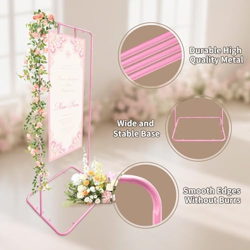 Wedding Welcome Sign Easel Metal Poster Holder Vendor Display Stand - Image 2