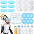 6 Sets Bottle Chug Baby Shower Blind Games Juegos Para Include Plastic Bottles Bibs Hat Eye Mask Disposable Diapers Blindfolded Baby Shower Bottle Games Gender Reveal Decoration (Blue) by giftlyze