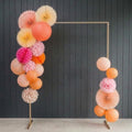 PapaKit Premium Large Party Decoration Set - Paper Lantern, Paper Fan, Tissue Pom Pom, Honeycomb (Bright Orange Bloom, 24 Piece Set) Birthday Party Baby Shower Wedding Event Décor by PapaKitCreativeDecoration