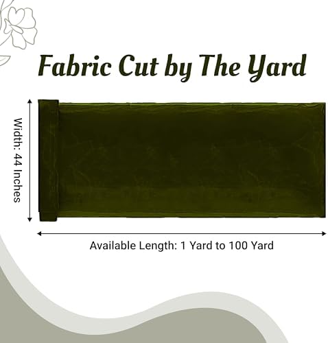 100 Yard Organza Fabric 44" Wide for Wedding Event Décor - Olive Green - Image 2