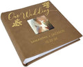 Personalized Wedding Photo Album, Custom Engraved Picture Album, Holds 200 4" x 6" Photos, Leatherette and Laser Engraved Scrapbook, Our Wedding, Brown by GiftsForYouNow