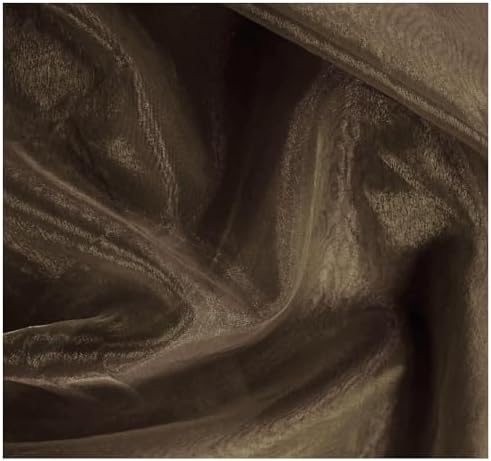35 Yard Organza Fabric 44" Wide for Wedding Event Décor - Coffee - Image 4