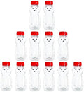 12 Pack - 8 Ounce Plastic Honey Bears w/Red Lids by CLEARVIEWCONTAINERS