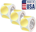 Perco Metallic Gold Perforated Round Circle Dot Sticker 4-Inch Labels — 3 Rolls, 1,200 Stickers - VIP, Reward & Premium Event Signage, Gift & Display Labels - Made in USA by Perco