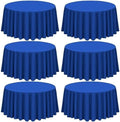 Showgeous 120 Inch Royal Blue Round Tablecloths, Polyester Table Covers by Showgeous