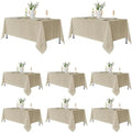 Fitable 8 Pack Nature Tablecloths 60x102 Inch for 6 Ft Rectangle Tables by Fitable