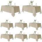 Fitable 8 Pack Nature Tablecloths 70x108 Inch for 6 Ft Rectangle Tables by Fitable