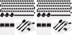 Supernal 120pack Pre Rolled Black Plastic Silverware Set Disposable (Pack of 2) by supernal