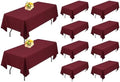 Showgeous 60x102 Inch Burgundy Rectangle Tablecloth 10 Pack Fit 6FT Table by Showgeous