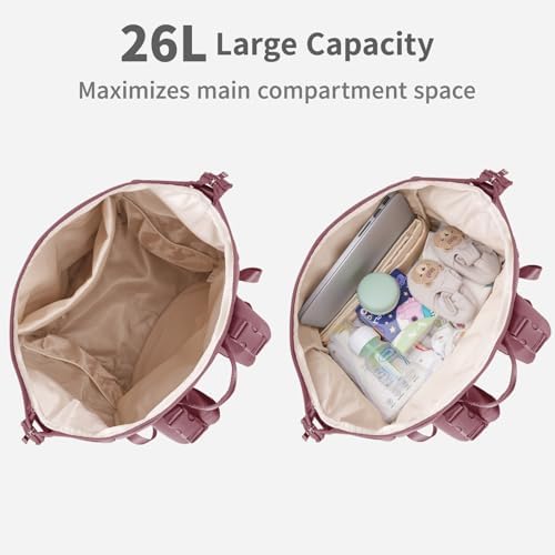 CEI-CEI Neoprene Diaper Bag Backpack Large Newborn Baby Maternity Bags Waterproof Travel Tote for Mom Dad with Insulated Pockets,Changing Pad - Image 5