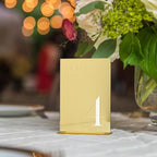 Gold Wedding Table Numbers 1-20 with Stands, 5"x7" Gold Mirror Acrylic Table Numbers, Perfect for Wedding Reception, Party, Anniversary, Event - Image 4