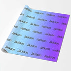 MyPupSocks Personalized Gradient Pink Blue & Purple Wrapping Paper with Logo, Custom Name Gift Wrapping Paper Roll with Text for Friend Grandma Grandpa Birthday Wedding Christmas Gifts 58x23 5 Rolls - Image 2