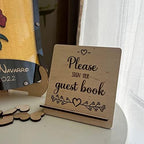 Personalized Wedding Wooden Guest Book: Creative Acrylic Custom Name Alternative Inserts Box DIY Custom Rustic Wedding Heart Drop Guest Book for Graduation Anniversary Wedding Decor (Rosewood) - Image 3