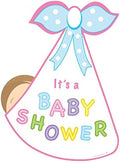 Baby Shower Party Door Sign Decoration, Welcome It's a Boy Stork Bundle Decor Hanger, Newborn Greeting Card, New Birth Arrival Banner Art, Keepsake Gift, Pink and Blue Wall Wreath, Indoor/Outdoor by Cute+News