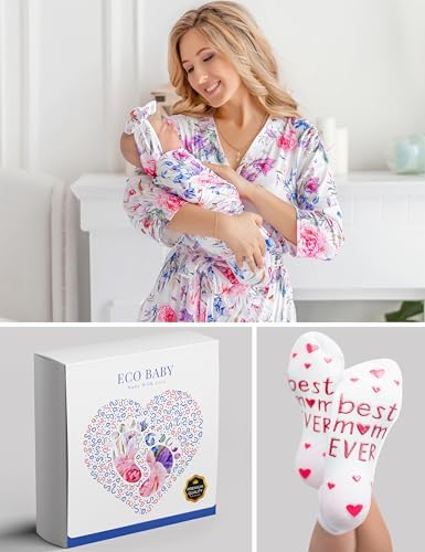 Mommy and Me Robe and Swaddle Set | Maternity Robe Matching Baby Girl, Boy - Image 6