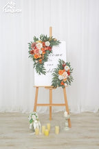 Faux Flowers Wedding Arch Flowers Kit(Pack of 2) for Wedding Decor Ceremony Reception Backdrop Thanksgiving Halloween Party Decoration (Orange) - Image 6