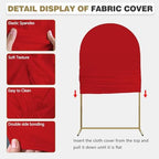 Arch Backdrop Stand and Cover Set, 3 Metal Balloon Arch Backdrop 4ft 5ft 6ft, Gold Arched Stand Frame for Wedding, Parties,Birthday, Backdrop Decorations (Red,4ft+5ft+6ft) - Image 4