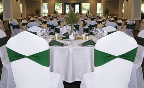 MDS Pack of 75 Spandex Chair Sashes Without Slider Buckles – Green - Image 6