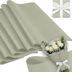 500 Sheets Sage Green Tissue Paper Bulk 15 x 20 Inch for Fall Wedding Gifts by Qilery