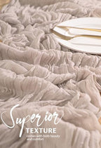 18 Pack Cheesecloth Table Runner 10FT Rosy Brown Table Runner Boho Gauze Cheese Cloth Table Runners Long Rustic Sheer Table Decorations for Wedding Party Baby Bridal Shower Birthday Holiday Home - Image 4