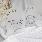 Frosted Arch Wedding Table Numbers 1-25 with Stands, 5x7 Inch Frosted Arch Acrylic Sign with Black Letters, Arched Acrylic Table Numbers for Wedding Reception - Image 6