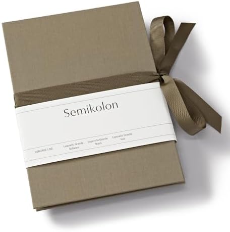 Semikolon 370022 Leporello Grande A5 15 x 21 cm - 14 Photos 13 x 18 cm - Accordion Photo Book - Fango Beige by Semikolon