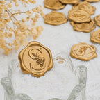 SWANGSA 200 Pack Letter S Wax Seal Stickers, Antique Gold Botanical Leaves Initial Alphabet Self-Adhesive Wax Stickers for Wedding Party Invitation Envelope - Image 3