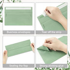200 Pack #10 Sage Green Envelopes Letter Size Self Seal Business Envelopes - Image 4