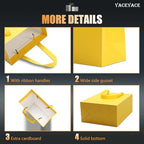 YACEYACE Yellow Gift Bags 20Pack, Yellow Gift Bags with Tissue Paper - Image 4