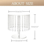 Cake Stands for Party, Clear Acrylic Cake Stand for Dessert Table, 12.2in Round Crystal Cake and Cupcake Stand for Wedding Birthday Party Event Decorations - Image 6