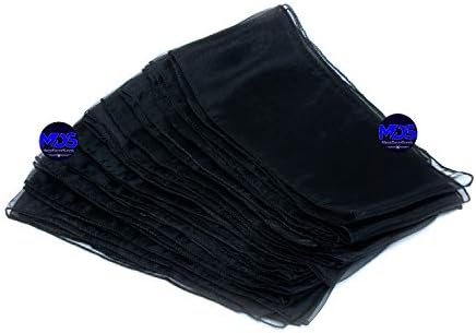 MDS Pack of 100 Organza Chair Sashes for Wedding & Event Décor – Black - Image 5