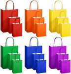 MIMIND 144 Pieces Paper Gift Bags with Handles Rainbow Assorted Sizes Treat Bags Bulk Goodie Bag for Party Supplies Baby Shower Birthday Wedding Merchandise Retail Shopping Bag by MIMIND