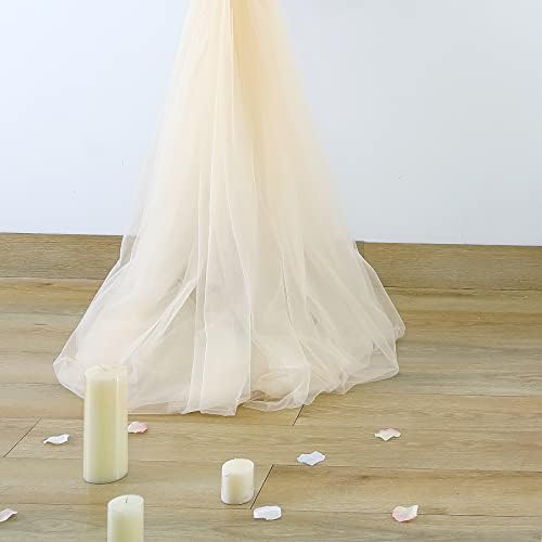 10ft x 15ft Champagne Tulle Backdrop Curtain for Parties Sheer Fabric Backdrop Curtains for Wedding Baby Shower Bridal Shower Birthday Photo Backdrop Drapes Background Decorations 2 Panels 5ft x 15ft - Image 7