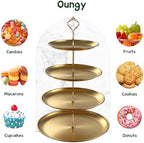 2 Pack 4 Tier Cupcake Stand, 17.1" Gold Dessert Stands for Dessert Table, Stainless Steel Tiered Tray Stand for Wedding, Birthday & Party - Image 6
