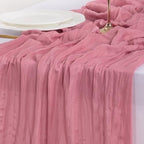 Cheesecloth Table Runner Fall Boho Wedding Birthday Party Home Decor - Image 6