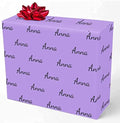 MyPupSocks Personalized Gift Wrap Paper with Name, Name Purple Custom Logo Text Birthday Gift Wrapping Paper Roll for Boys Girls Kids Baby Shower Birthday Anniversary 58x23 3 Rolls by MyPupSocks