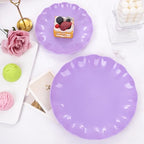 LIYH 24Pcs Purple Plastic Plates Reusable For Party Dinner Events&Birthdays - Image 5
