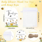 Pickmesh 25 Sets Honey Bee Baby Shower Shot Glasses for Guests Include Little Honey Is on The Way Acrylic Shot Glasses Bee Cards Bags for Gender Reveal Summer Party Favors Supplies - Image 3