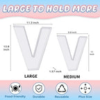 13.8" Extra Large Acrylic Letter Charcuterie Board Box, Reusable Fillable Letter Cake Candy Dish Display Serving Tray for Birthday Anniversary Party Decoration (V) - Image 2