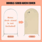 Dark Beige Bee Arch Backdrop Cover 6FT Hexagon Beehive Arch Spandex Cover for Baby Shower Birthday Party Wedding Decoration (No Stand) - Image 5